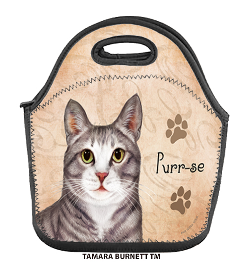 Tuxedo Blue/White Tabby - Lunch Bag image